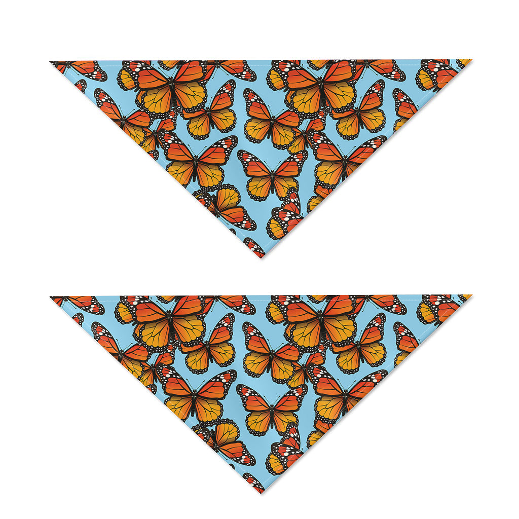 Orange Monarch Butterflies Pattern Print Dog Bandana