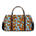 Orange Monarch Butterflies Pattern Print Duffel Bag