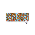 Orange Monarch Butterflies Pattern Print Extended Mouse Pad
