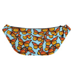 Orange Monarch Butterflies Pattern Print Fanny Pack