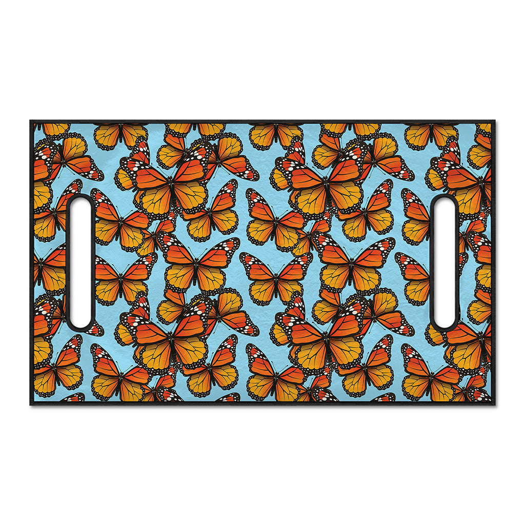 Orange Monarch Butterflies Pattern Print Golf Cart Seat Cover