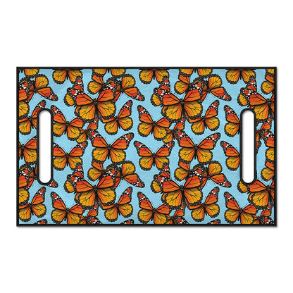 Orange Monarch Butterflies Pattern Print Golf Cart Seat Cover
