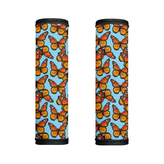 Orange Monarch Butterflies Pattern Print Handle Covers