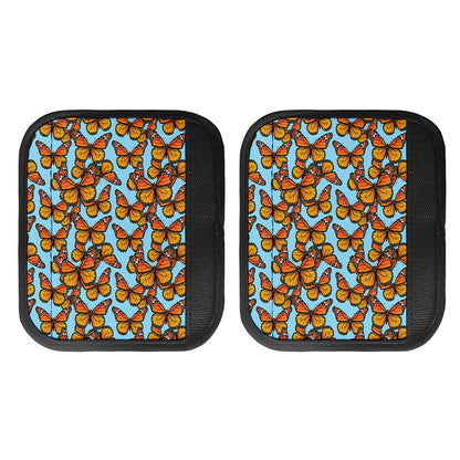 Orange Monarch Butterflies Pattern Print Handle Covers