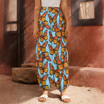 Orange Monarch Butterflies Pattern Print Harem Pants