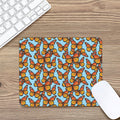 Orange Monarch Butterflies Pattern Print Mouse Pad