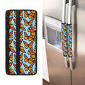Orange Monarch Butterflies Pattern Print Refrigerator Handle Covers