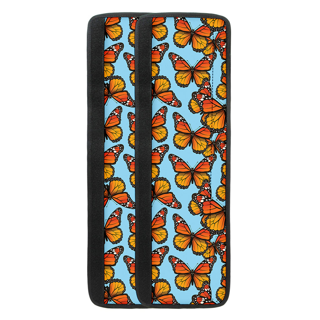 Orange Monarch Butterflies Pattern Print Refrigerator Handle Covers