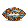 Orange Monarch Butterflies Pattern Print Rugby Ball