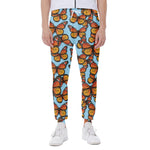 Orange Monarch Butterflies Pattern Print Scuba Joggers
