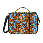 Orange Monarch Butterflies Pattern Print Shoulder Strap Bible Bag