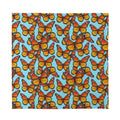 Orange Monarch Butterflies Pattern Print Silk Bandana