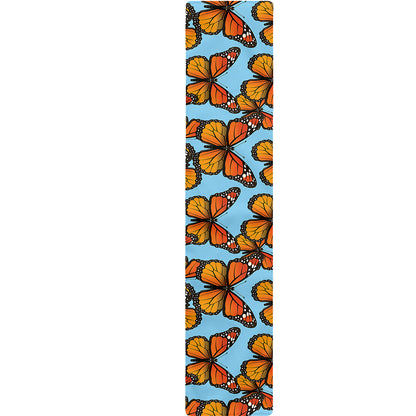 Orange Monarch Butterflies Pattern Print Table Runner