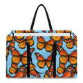 Orange Monarch Butterflies Pattern Print Utility Tote Bag