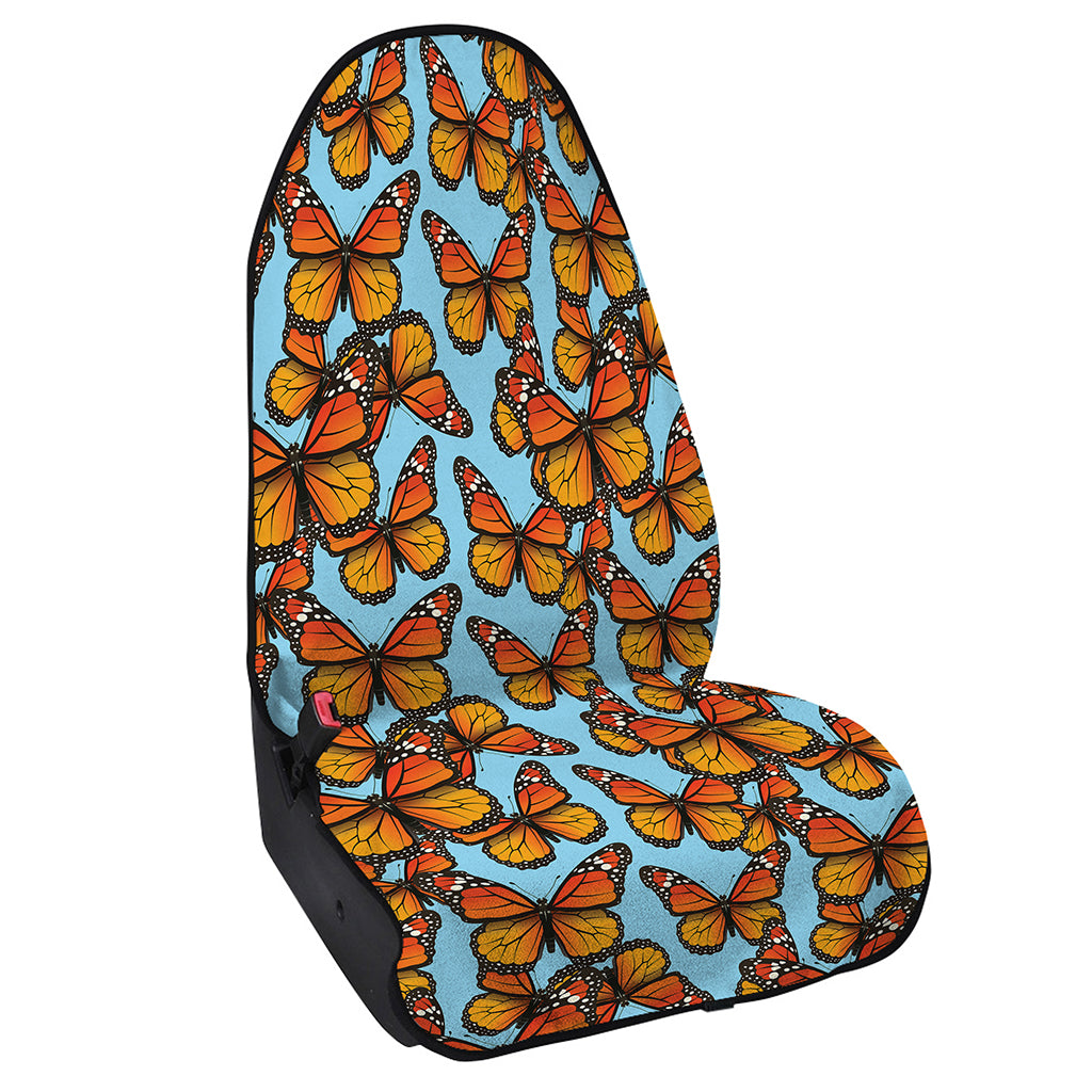 Orange Monarch Butterflies Pattern Print Waterproof Car Seat Cover