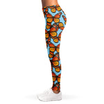 Orange Monarch Butterflies Pattern Print Women's Leggings