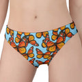 Orange Monarch Butterflies Pattern Print Women's Panties