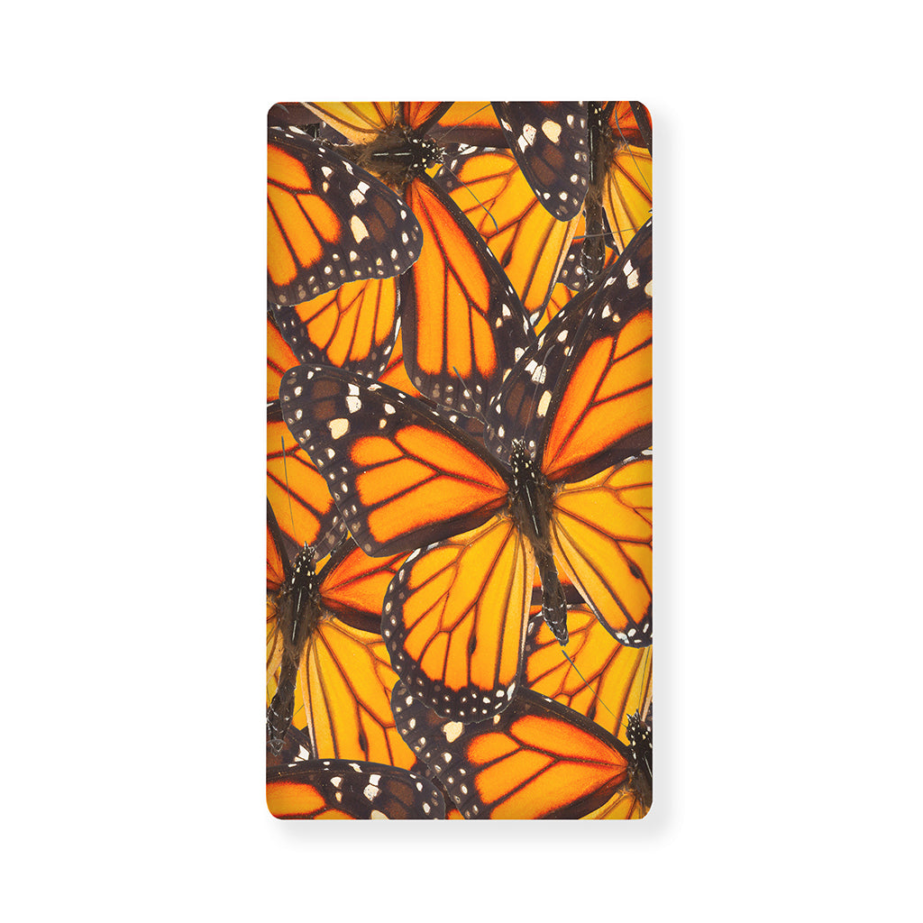 Orange Monarch Butterfly Pattern Print Baby Crib Sheet