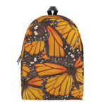 Orange Monarch Butterfly Pattern Print Backpack