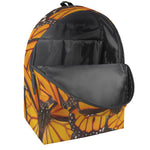 Orange Monarch Butterfly Pattern Print Backpack