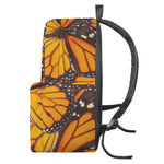 Orange Monarch Butterfly Pattern Print Backpack