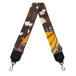 Orange Monarch Butterfly Pattern Print Bag Strap