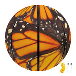 Orange Monarch Butterfly Pattern Print Basketball
