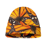 Orange Monarch Butterfly Pattern Print Beanie