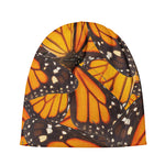 Orange Monarch Butterfly Pattern Print Beanie