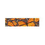 Orange Monarch Butterfly Pattern Print Bed Runner
