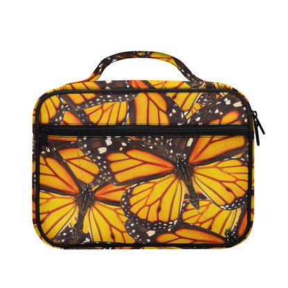 Orange Monarch Butterfly Pattern Print Briefcase Bible Bag