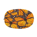 Orange Monarch Butterfly Pattern Print Car Side Mirror Covers