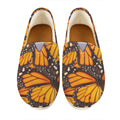 Orange Monarch Butterfly Pattern Print Casual Shoes