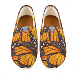 Orange Monarch Butterfly Pattern Print Casual Shoes