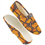 Orange Monarch Butterfly Pattern Print Casual Shoes