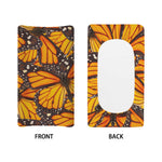 Orange Monarch Butterfly Pattern Print Changing Pad Cover
