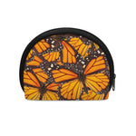 Orange Monarch Butterfly Pattern Print Coin Purse