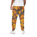 Orange Monarch Butterfly Pattern Print Cotton Pants