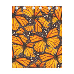 Orange Monarch Butterfly Pattern Print Curtain