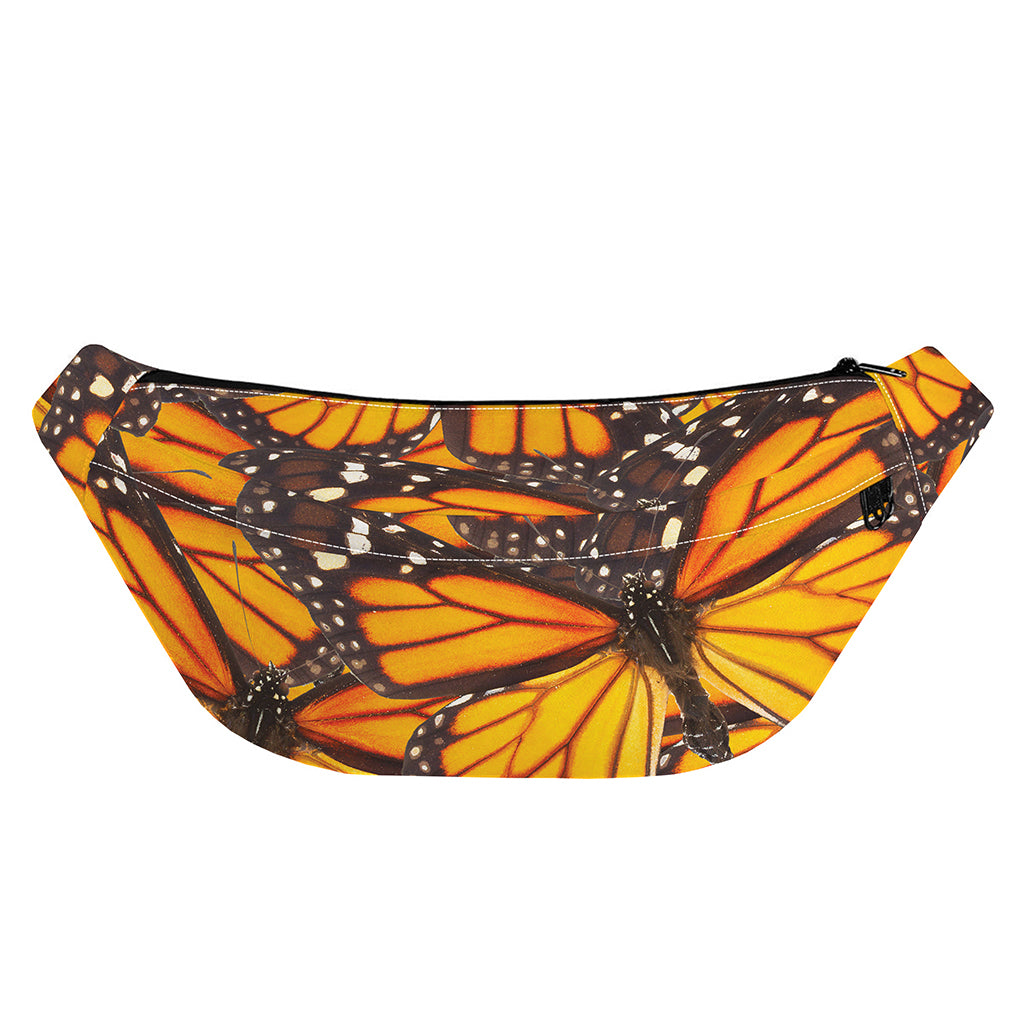 Orange Monarch Butterfly Pattern Print Fanny Pack