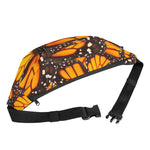 Orange Monarch Butterfly Pattern Print Fanny Pack