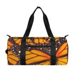 Orange Monarch Butterfly Pattern Print Gym Bag