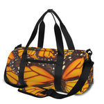 Orange Monarch Butterfly Pattern Print Gym Bag