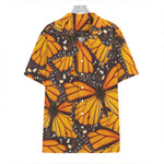 Orange Monarch Butterfly Pattern Print Hawaiian Shirt