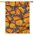 Orange Monarch Butterfly Pattern Print House Flag