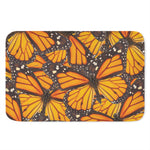 Orange Monarch Butterfly Pattern Print Indoor Door Mat