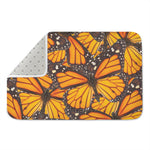 Orange Monarch Butterfly Pattern Print Indoor Door Mat