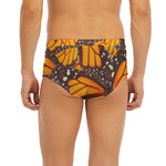 Orange Monarch Butterfly Pattern Print Men's Briefs