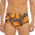 Orange Monarch Butterfly Pattern Print Men's Triangle Swim Briefs