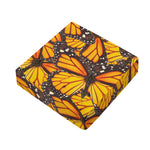 Orange Monarch Butterfly Pattern Print Outdoor Seat Cushion Cover